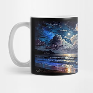 Abstract Coastal Night Mug